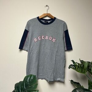 Vintage Reebok Spell Out‎ Embroidered Shirt